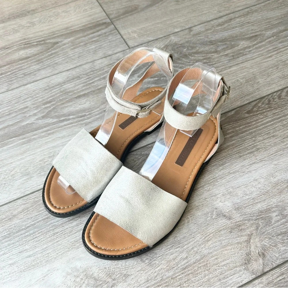 Modern Vintage Handmade All Leather Metallic Leather Sandals